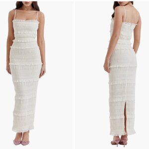 House of CB-  Solana Sequin Smocked & Shirred Cocktail Dress- WORN ONCE- Size M